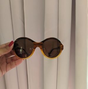 Brown and Yellow Carolina Herrera Sunglasses